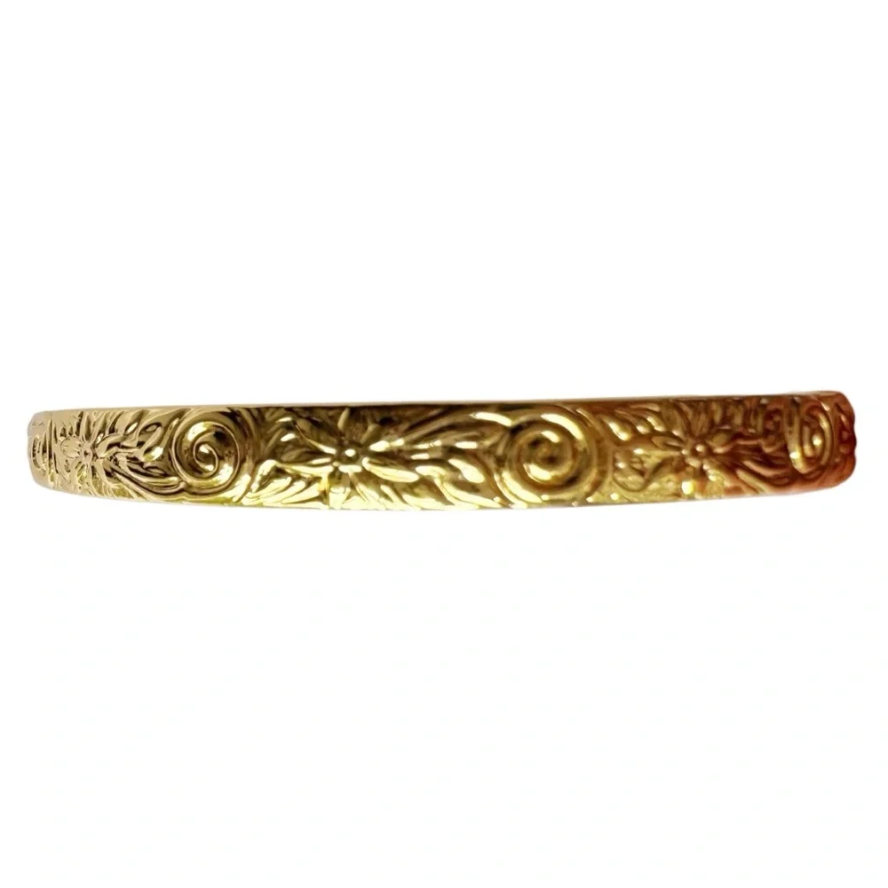 Our Spare Change Gold Floral Cuff | NWT - Picture 6 of 8
